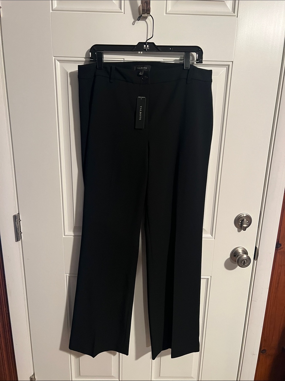 Talbots Black Wide-Leg Dress Trousers